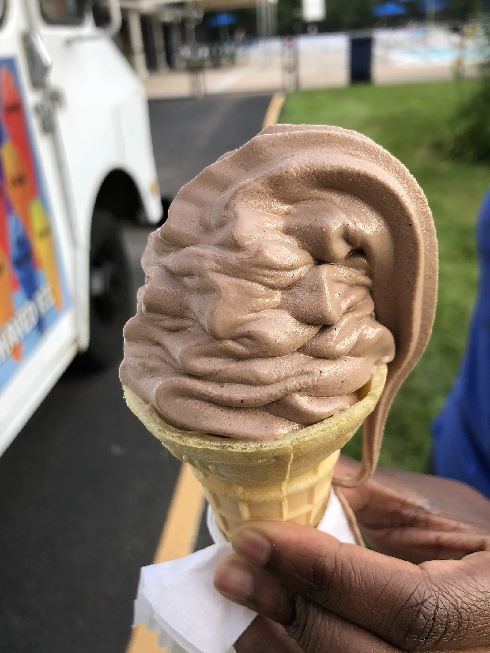 A chocolate soft-serve cone at a snack bar in Oak Hill, Va. The photo was not taken at any place on this list.