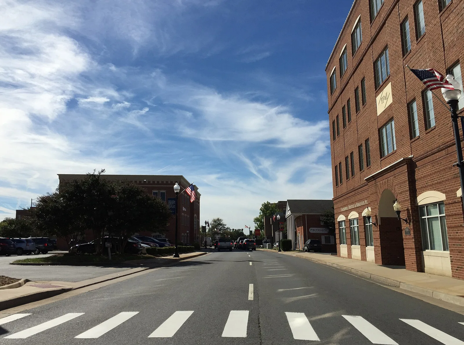 Church Street at West Street in Historic Downtown Manassas.