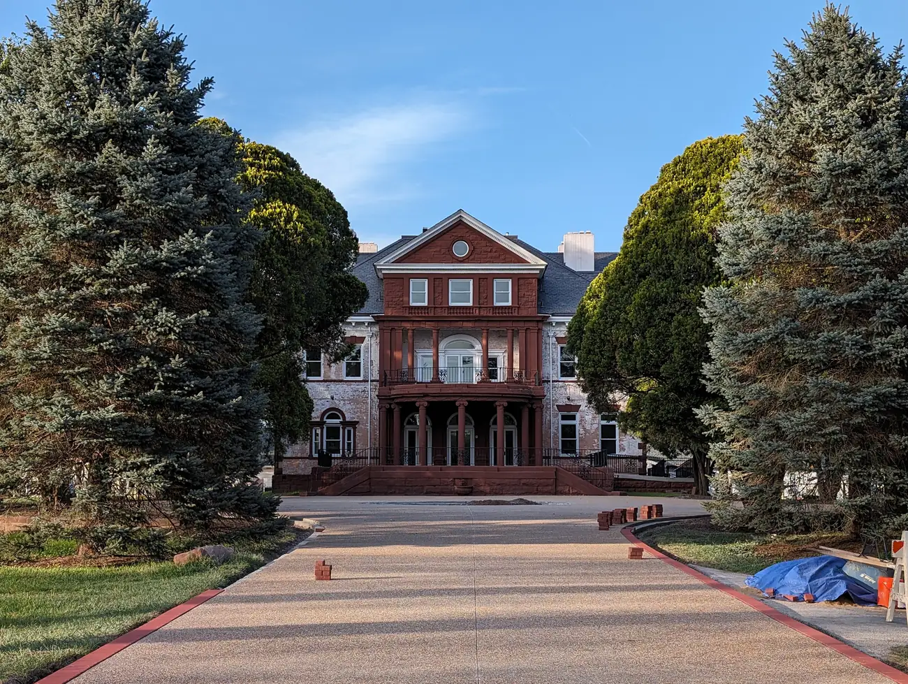 Annaburg Manor, the Portner family's former summer home, seen from the driveway off Maple Street in Manassas.
