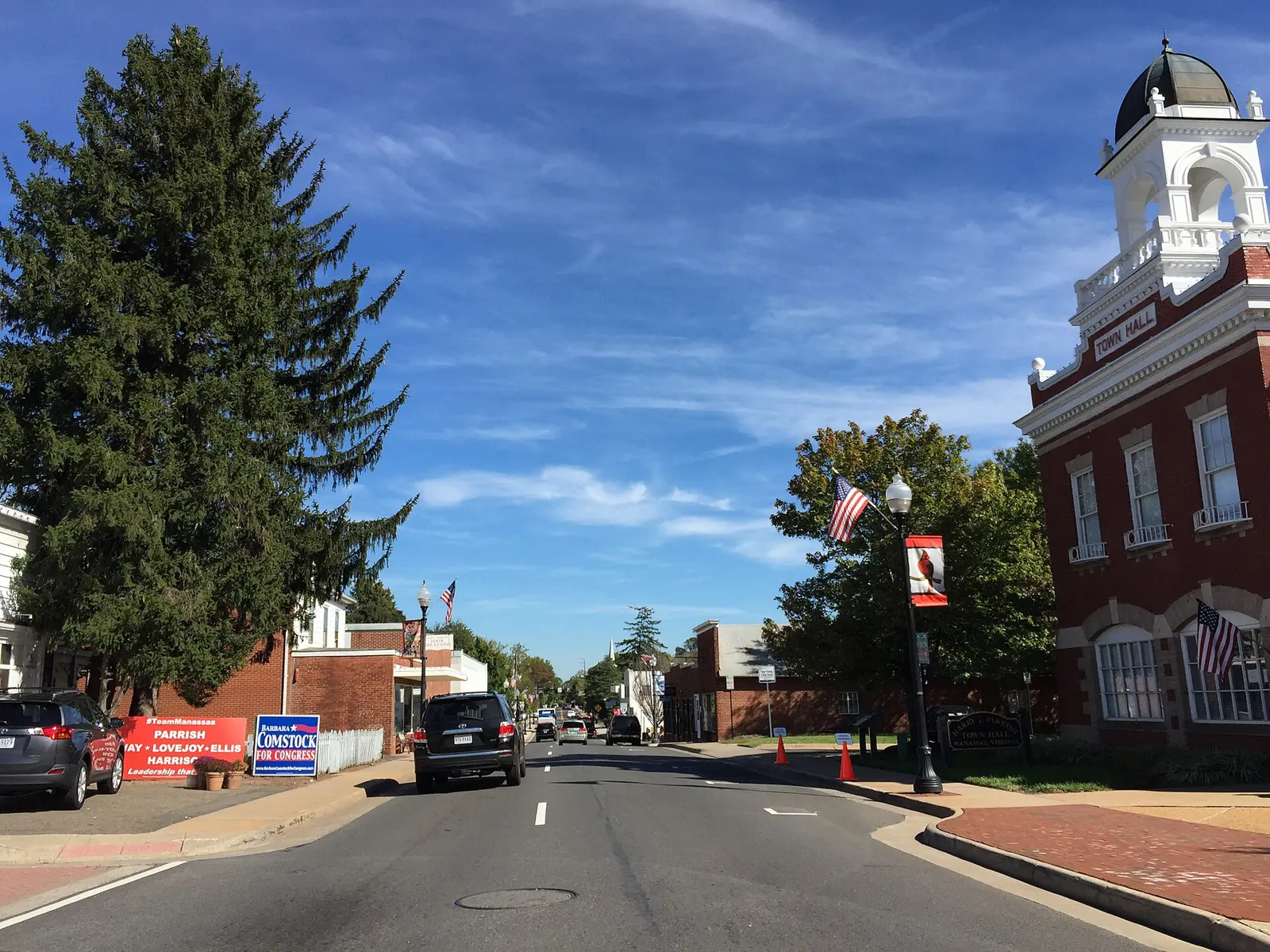 Center Street at East Street in Historic Downtown Manassas.
